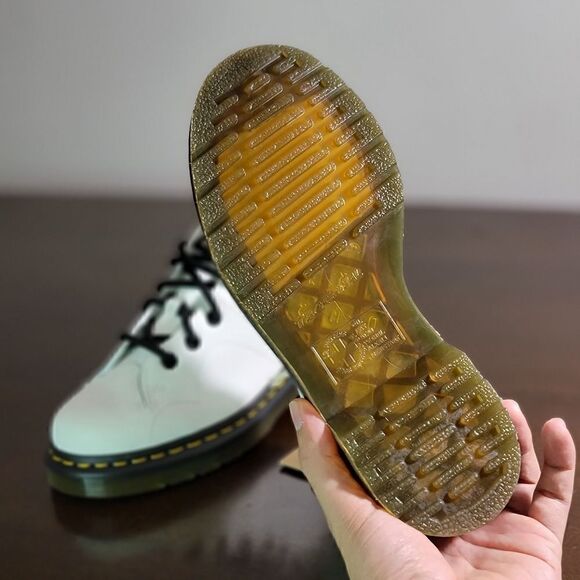 Dr. Martens Church Smooth Leather Monkey Boots White Brown Size 5 Combat Air New - Picture 11 of 16